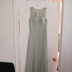 Azazie bridemaid dress -Kai in dusty sage